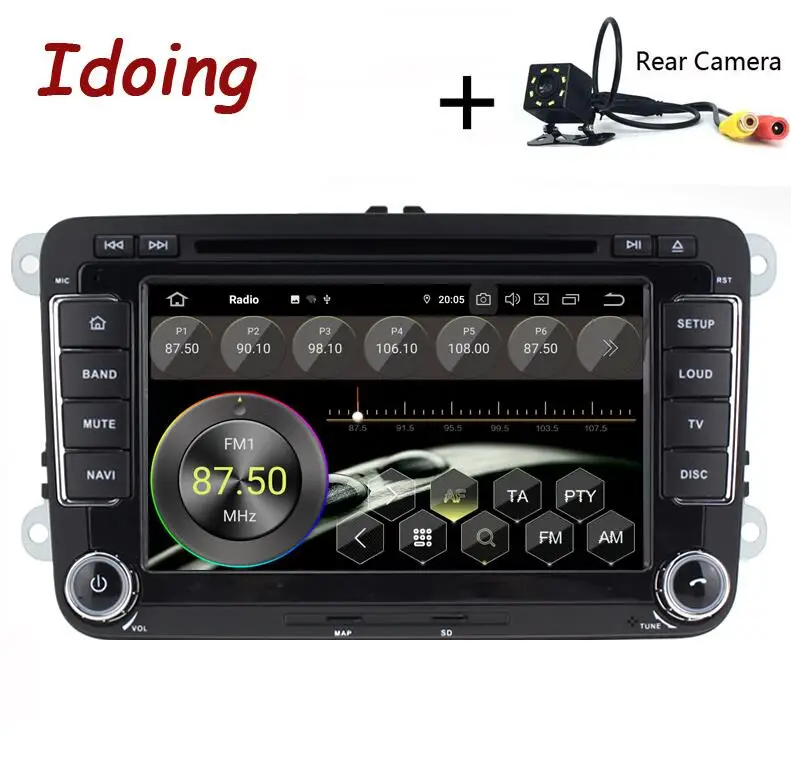 Idoing " 2din автомобиль Android 9,0 радио плеер для Volkswagen Touran Passat B6 PX5 4G+ 64G 8Core ips экран gps навигация Мультимедиа - Цвет: Standard with Camera