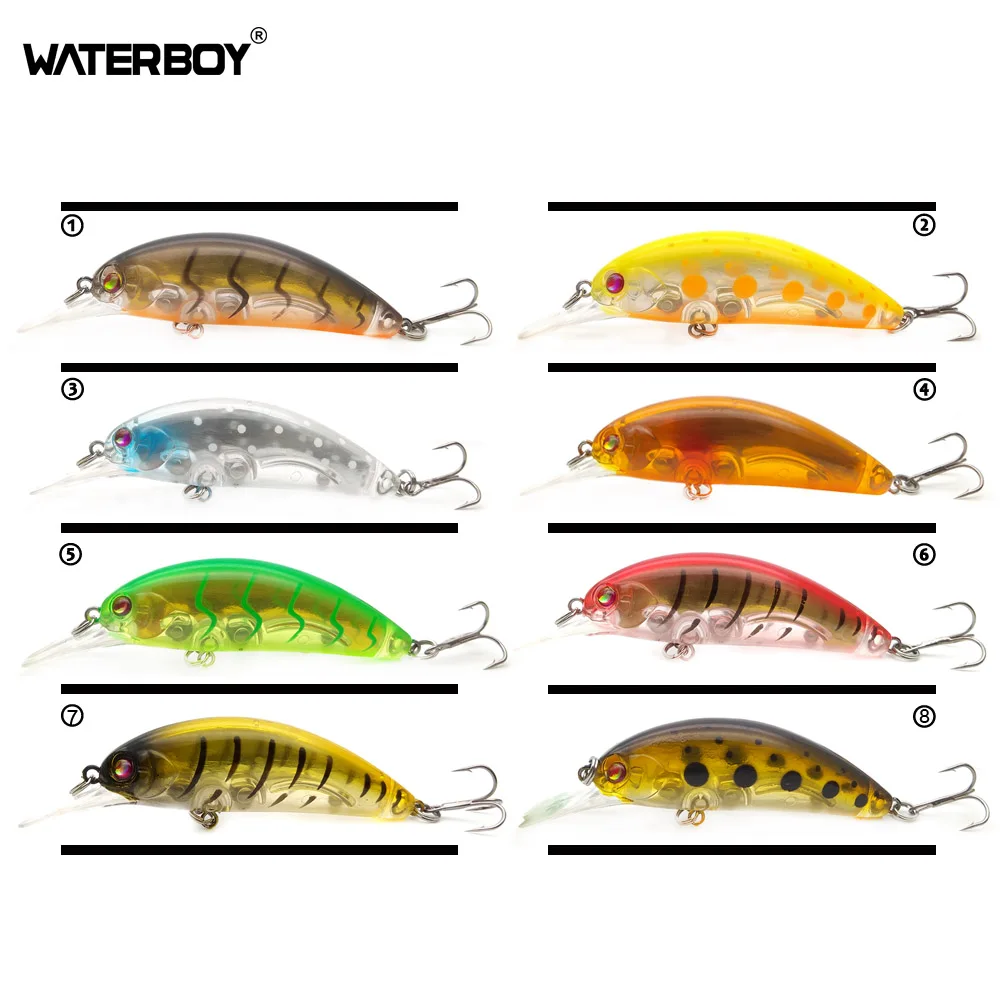 

WATERBOY Reflective 3DS Colorful Minnow Fishing Lure 6.5cm 2.6in 8.5g 0.3oz Lifelike Color Artificial Iscas Angling Bait