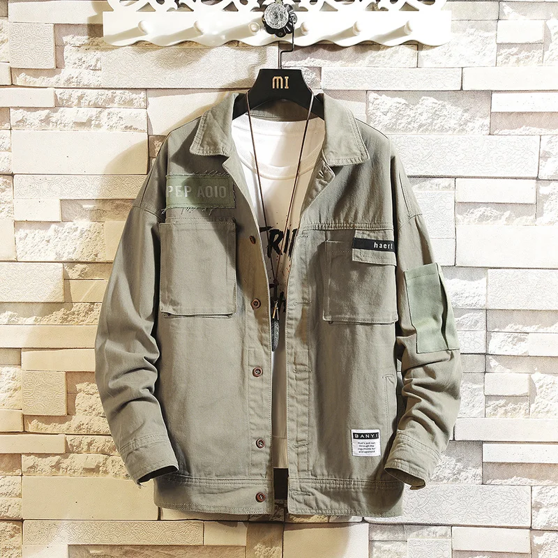 M-5XL мужские куртки и пальто уличная куртка-бомбер мужская ветровка модная одежда хип-хоп Свободное пальто для мужчин - Цвет: Зеленый