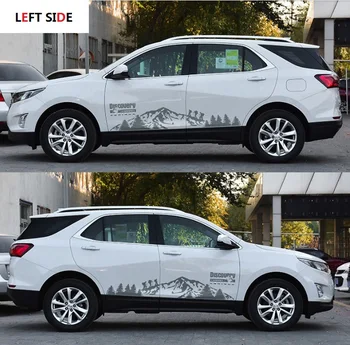 

LEFT SIDE Car Stickers Whole Body Styling Personalized Decorative Stickers Pull Flower Stickers Waterproof Accessories