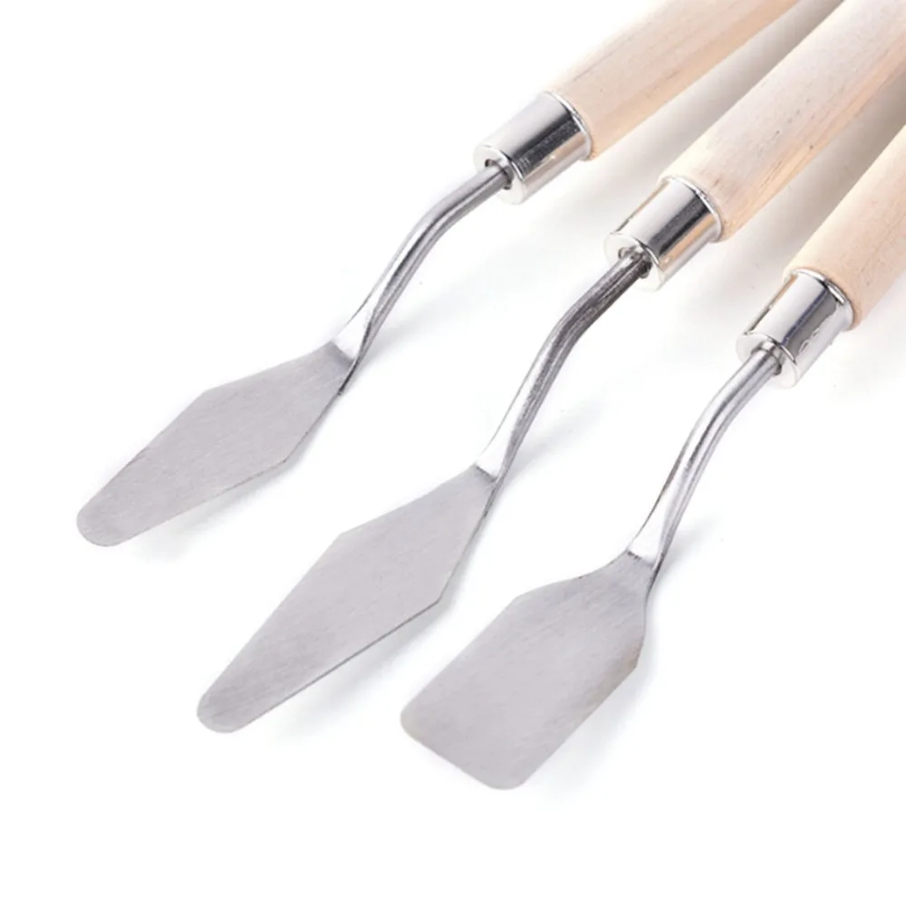 

3Pcs/set Painting Palette Knife Spatula Mixing Paint Stainless Steel Art knife Art spatula set