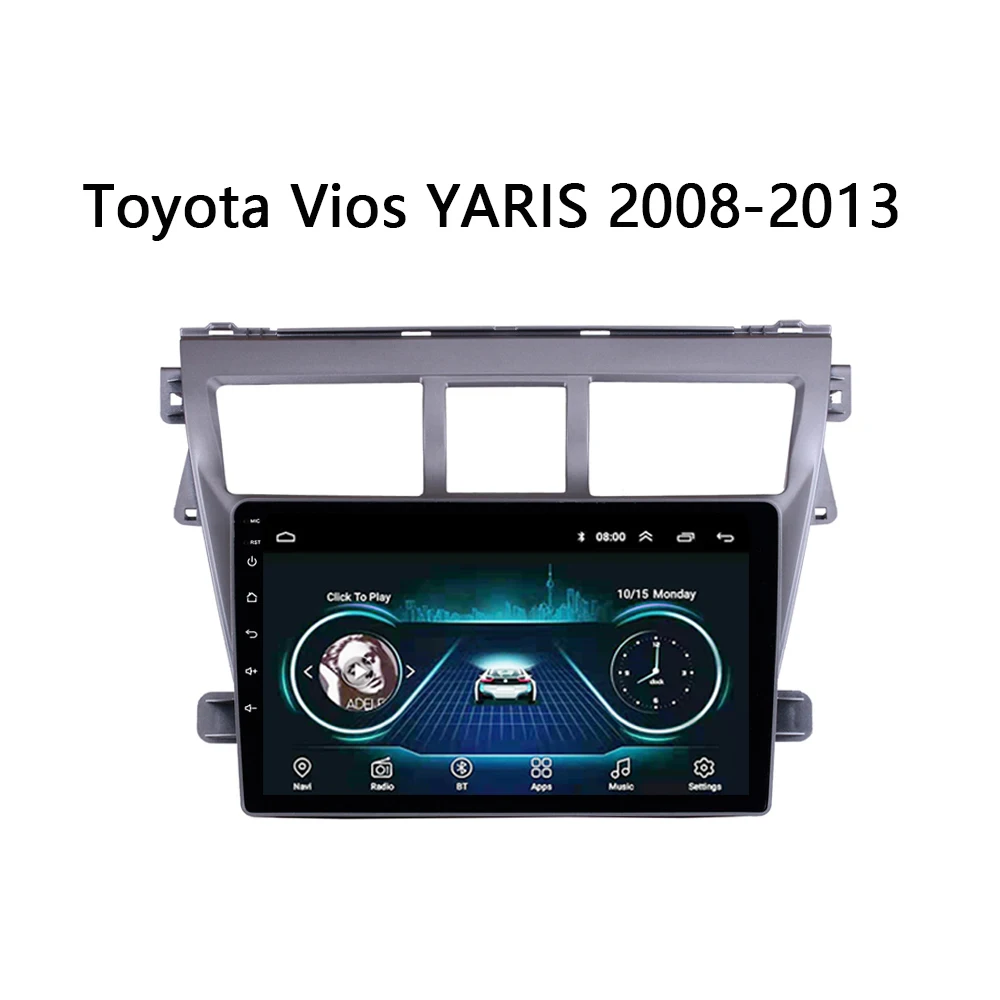 Мультимедийная система для Toyota Vios YARIS 2008 2013 GPS навигация сенсорный экран на Android 8 1