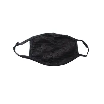 

Anti Mouth Mask Double Breathing Valve filter & Pad Adult Unisex Black Reusable Face Masks Prevent Saliva Respirator