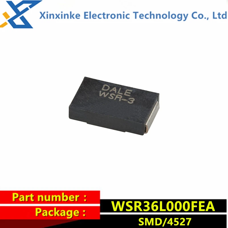 WSR36L000FEA DALE WSR-3 0.006R 1% 4527 6mR 3W Current Sensing Resistor - SMD 3watts 0.006ohms Precision power resistor wsr31l000fa 5l0 wsr 3 dale 5mω 6mω 1mω 7mω 0 005 0 001 0 007 ohm 0 003r current sense resistors smd 3watts 006ohms 1% 3w