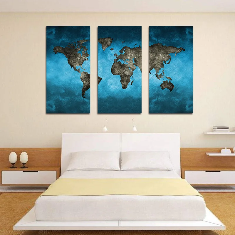 

Triple Blue Background Gray Mainland Map Computer Airbrush Painting AliExpress Amazon Wish Decorative Painting Core