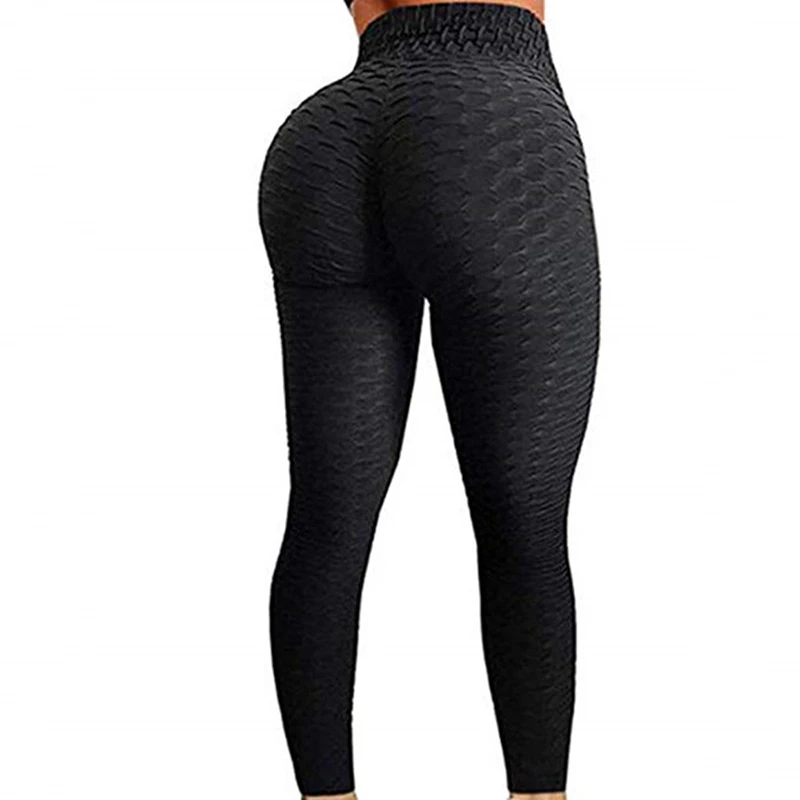 Mallas push up anticelulitis para mujer, leggings de fitness, sexy, de cintura alta, color negro, entrenamiento, talla grande