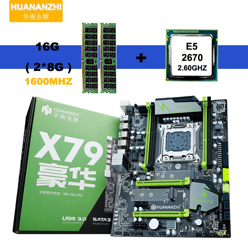 ^*Best Offers HUANAN ZHI X79 motherboard bundle X79 LGA2011 motherboard with M.2 slot CPU Intel Xeon E5 2670 C2 SR0KX RAM 16G(2*8G) 1600 RECC ^*Best Offers HUANAN ZHI X79 motherboard bundle X79 LGA2011 motherboard with M.2 slot CPU Intel Xeon E5 2670 C2 SR0KX RAM 16G(2*8G) 1600 RECC