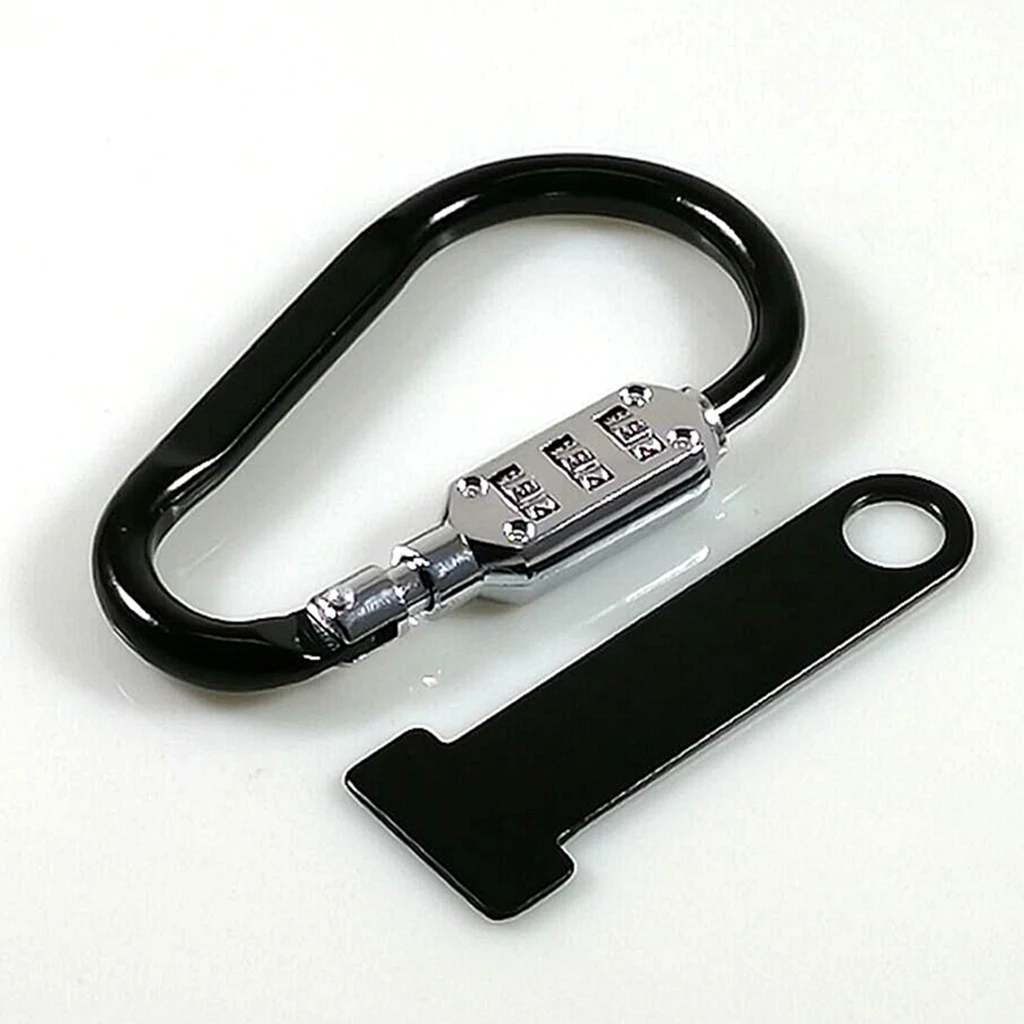 Motorcycle Helmet Combination Code Lock With T-Bar Rubber Anti-theft