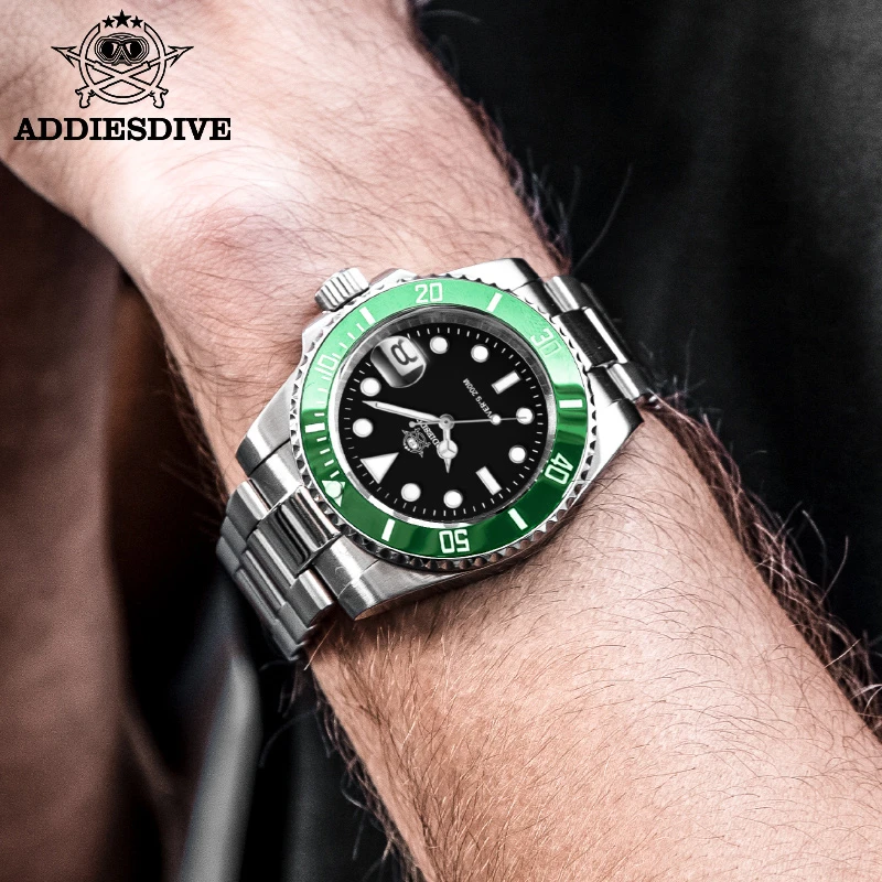 Addies Diver Horloge 200M 2115 Quartz Horloges Mannen Super Lichtgevende  Datum Cyclops Duiken Horloge Fashion Rvs Heren horloges|Quartz Watches| -  AliExpress