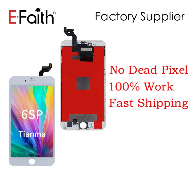 Быстрая DHL тест 10 шт./лот Tianma A++ дисплей для iPhone 6s Plus 6s P lcd с кодирующий преобразователь сенсорного экрана в сборе Замена - Цвет: 6SP White Tianma