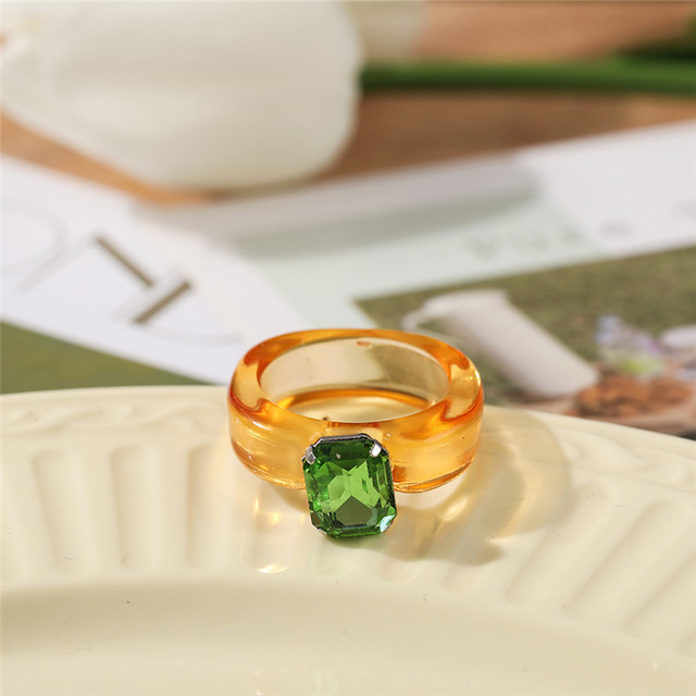Fashion Acetic Acid Flower Rings for Women Lady Personality Leopard Acrylic Opening Adjustable Rings Finger Jewelry Gift