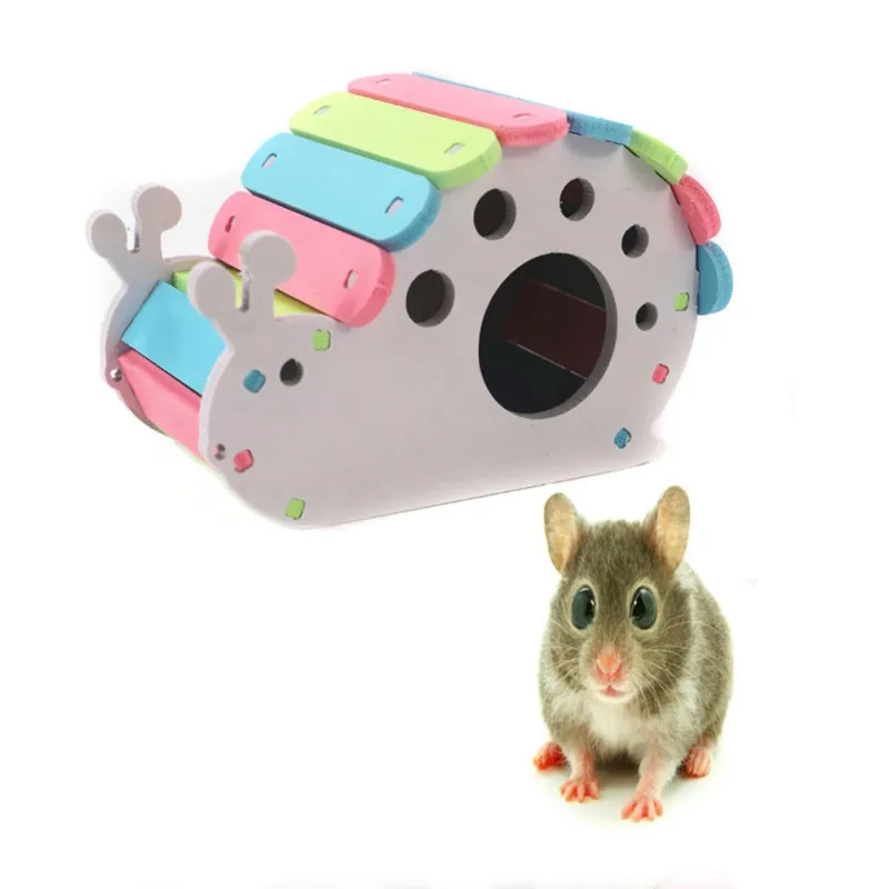 

New Wooden Hamster House Pet Small Animal Hideout Exercise Funny Nest Hut Play Toy
