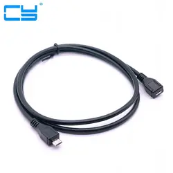 100 см Micro-USB 5pin Micro USB 2,0 Мужской Женский Разъем для Micro USB 2,0 type B Женский удлинитель кабель для зарядки