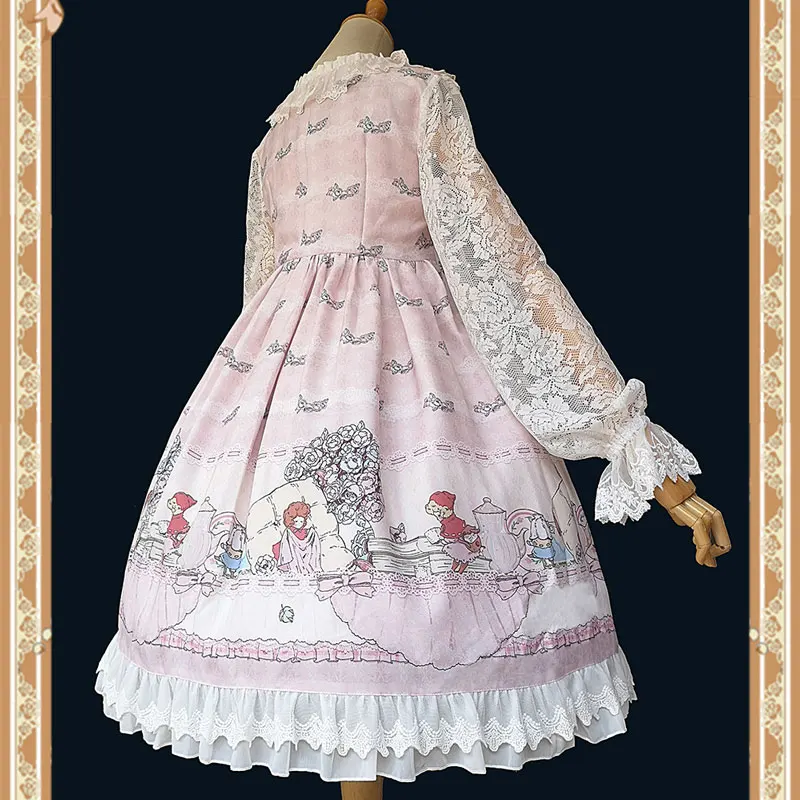 Tea Time ~ Sweet Lolita Dress Sheer Long Sleeve