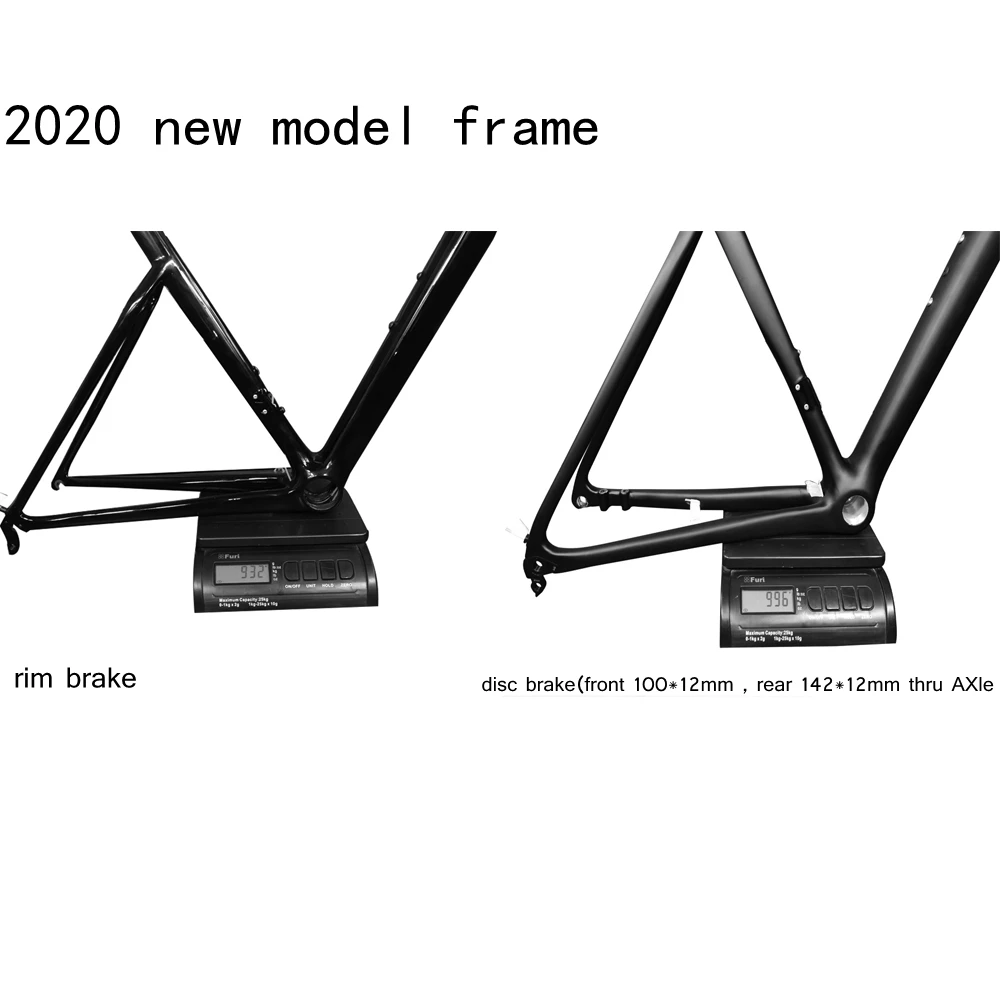 Top 2020 new taiwan T1000 Full carbon road SL6 frame V-brake& disc brake Racing carbon bike bicycle frame Light weight with logo 1