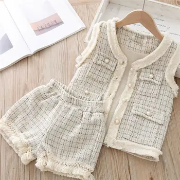 

Toddlers Newborn Baby Girl Kid Cotton Clothes Sleeveless Top Coat Shorts Outfits