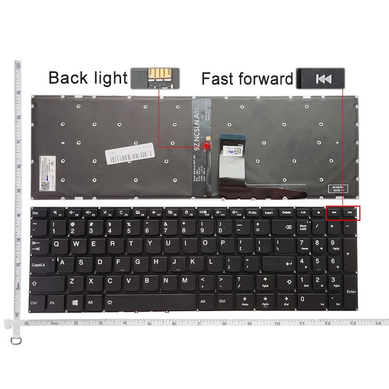 Us Nuova Tastiera Per Lenovo Ideapad 510-15 510-15Isk 510-15Ikb 310-15 310-15Isk 310-15Abr V110-15Ast V110-15Iap V110-15Ikb E52-80