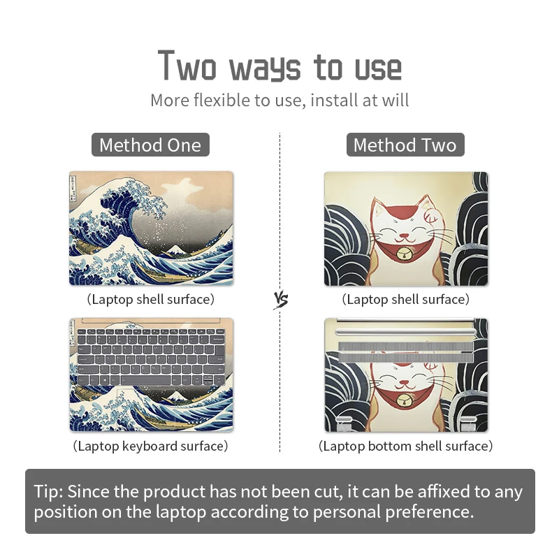 Laptop Cover Sticker 2pcs For Macbook Lenovo Asus Hp Acer