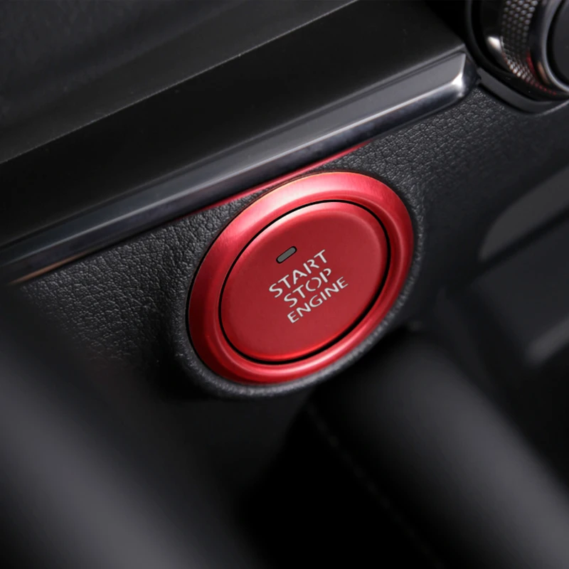 2pcs Metal Stop Start Engine Button Cover Cap Interior Sticker For 2020 Mazda 3 | Автомобили и мотоциклы