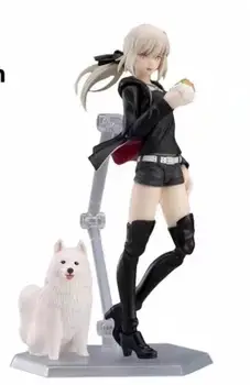 

2pcs/set Fate Grand Order 418 Saber and dog Joint movement Action Figure PVC Collection Model toys brinquedos for christmas gift