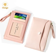 Oswego женский бумажник с отделениями для карт кожаный на молнии мини милый держатель для кредитных карт кошелек для монет многофункциональный чехол для карт подарок для девочек