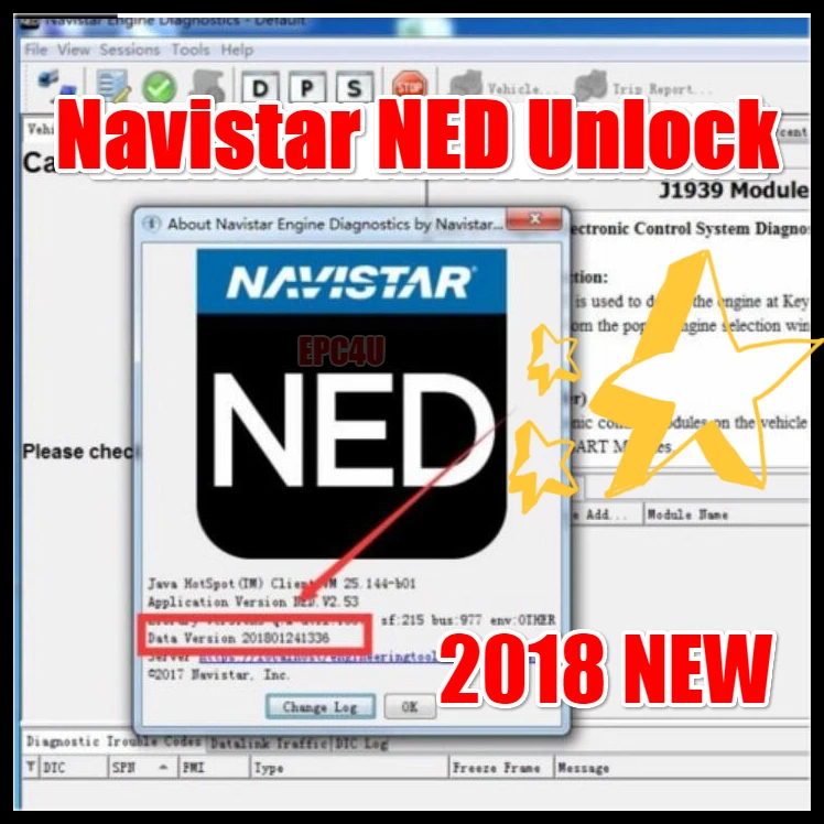 Новинка 2018 Международная Диагностика двигателя Navistar неразблокированное