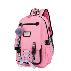 Модная школьная сумка для девочек рюкзак для холстов школьные сумки женские рюкзаки для девочек-подростков mochila escolar WBS750-2