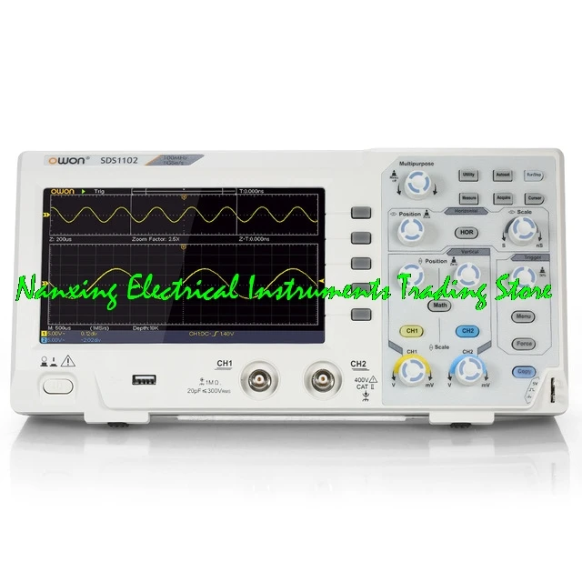Fast arrival OWON SDS1102 Oscilloscope 2-Channel Digital Oscilloscopes 100MHZ Bandwidth 1GS/s High Accuracy | Инструменты