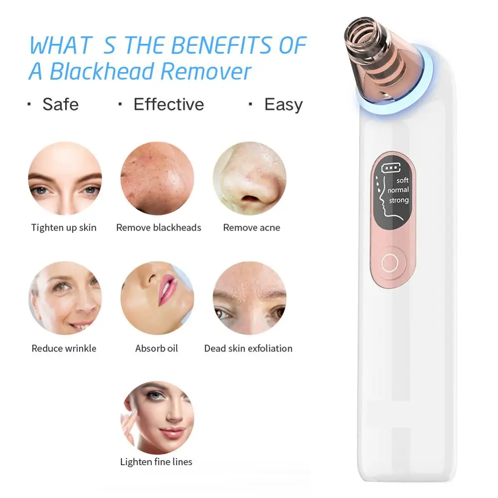 US $21.99 Blackhead Remover Face Deep Cleaner Pore Acne Pimple Removal Vacuum Suction Facial Diamond Beauty Clean Skin Tool Dropshpping