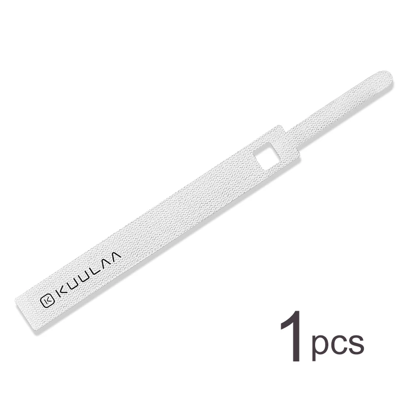KUULAA Кабельный органайзер для сматывания проводов Держатель кабеля 14 см для мыши шнур для Наушников HDMI Aux USB кабель управление провода кабель протектор - Цвет: 10PCS White