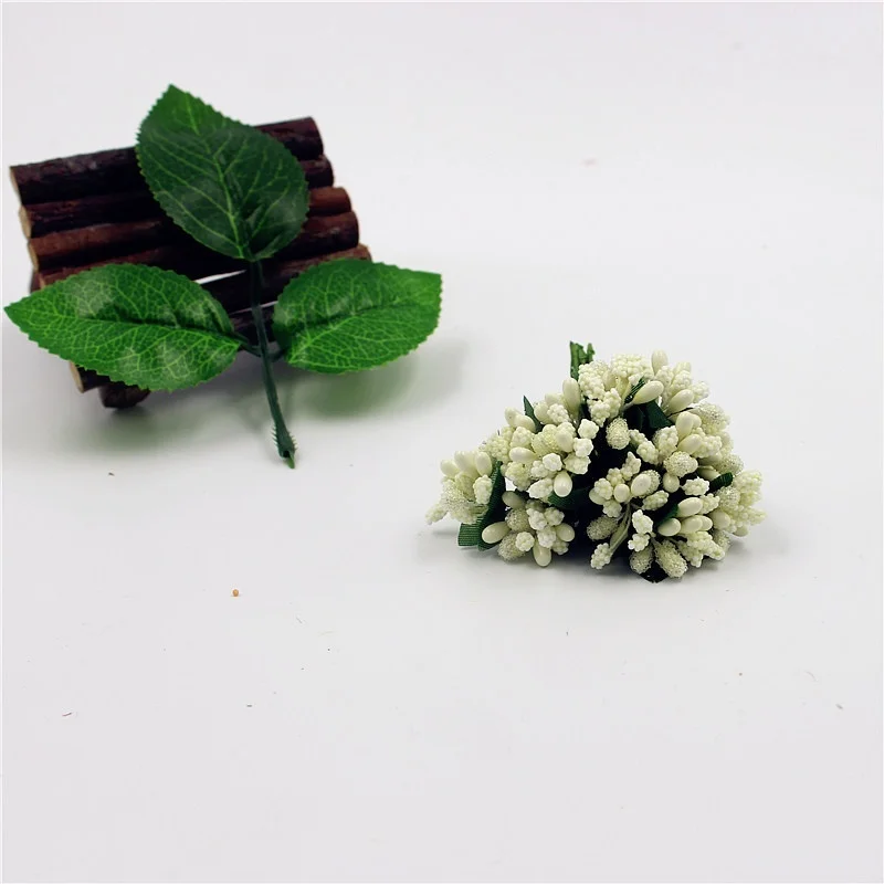 Искусственный бутон Stamen Berry Bacca цветок для свадебного украшения DIY Скрап заказ