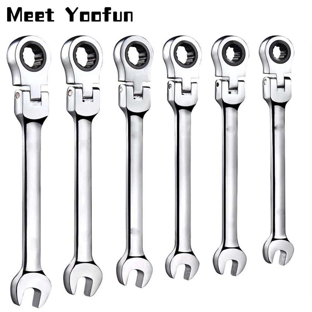 

6-12mm Ratchet Quick Wrench High-grade Automatic Industrial-grade Opening Plum 72 Gear Fast Multi-size Household Tool