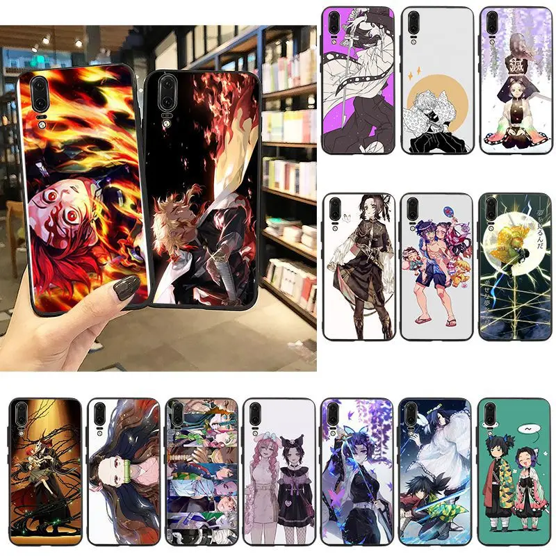 Для Redmi6 Demon Slayer: Kimetsu no Yaiba черный мягкий чехол для телефона Hoesje Xiaomi 8 9 se Redmi 6 6pro 6A 4X7