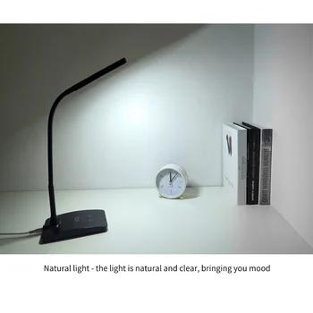

Foldable Gooseneck LED Desk Lamp Touch Dimmable Eye Protection Reading Book Light 3 Modes USB Charging Table Lamp