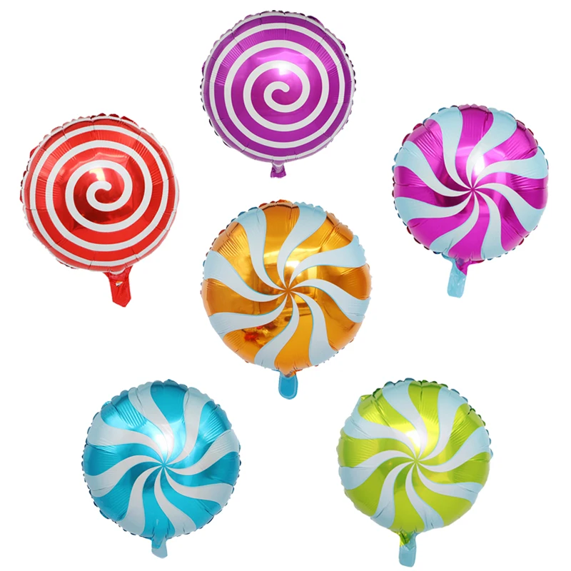 10pcs 10 шт 18 дюймов красочные конфеты фольгированные шары леденец Гелиевый шар детский душ День рождения Свадьба Вечеринка Детская комната декоративный воздушный шар - Цвет: 10pcs