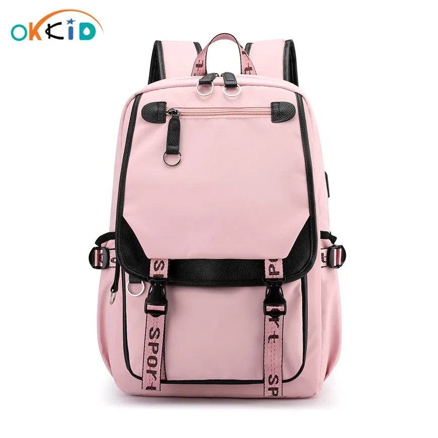 Детские школьные сумки OKKID для девочек милый розовый рюкзак Подарочный