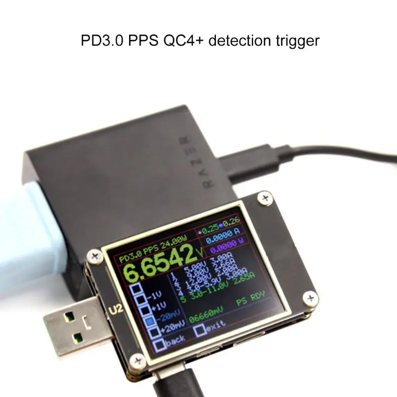 Модернизированный WEB-U2 usb-тестер QC4.0+ PD3.0 2,0 PPS быстрой зарядки протокол Ёмкость DC измеритель влажности 4~ 24V 5A