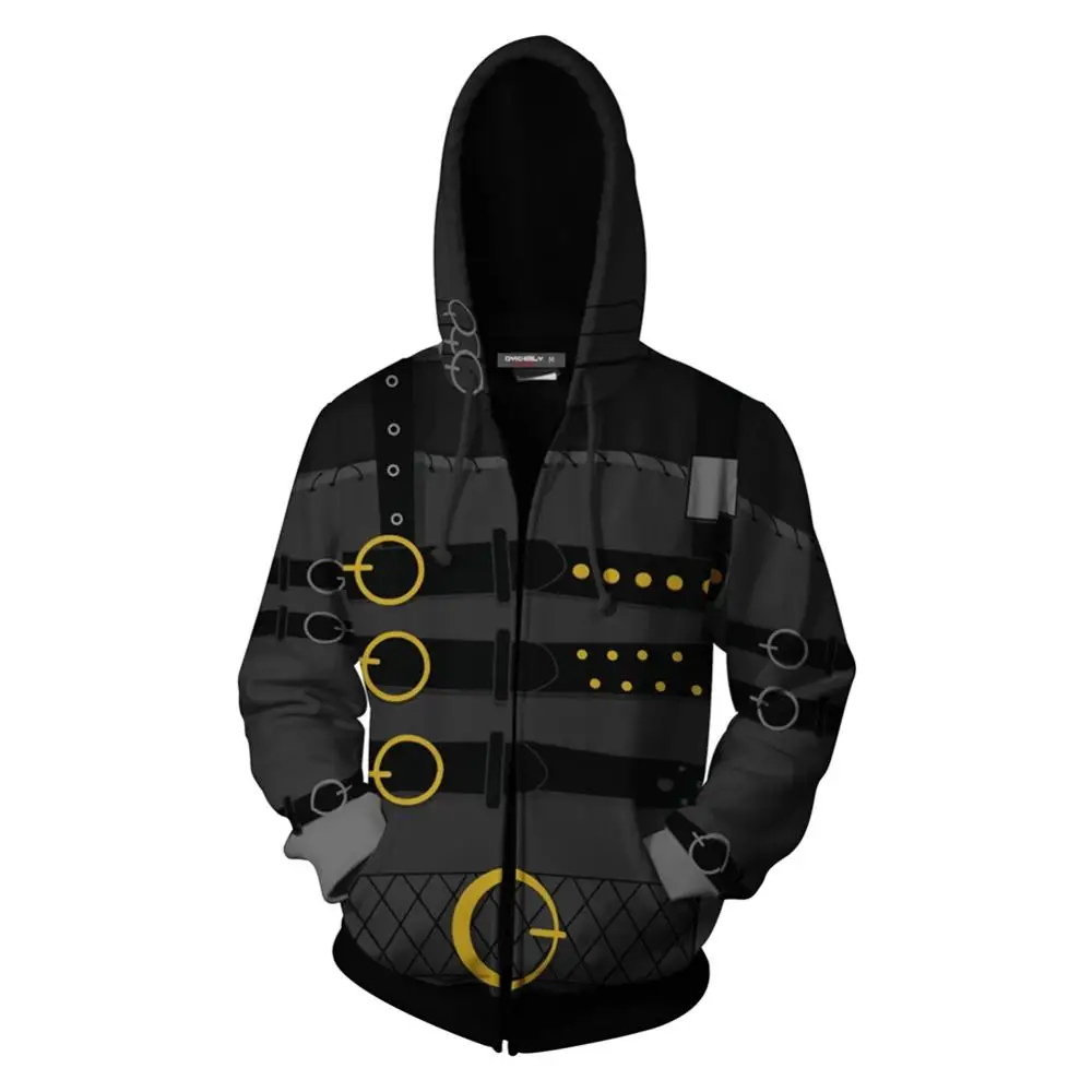 

Edward Scissorhands Hoodie Cosplay Costume Jacket Zipper Hooded Sweatshirt