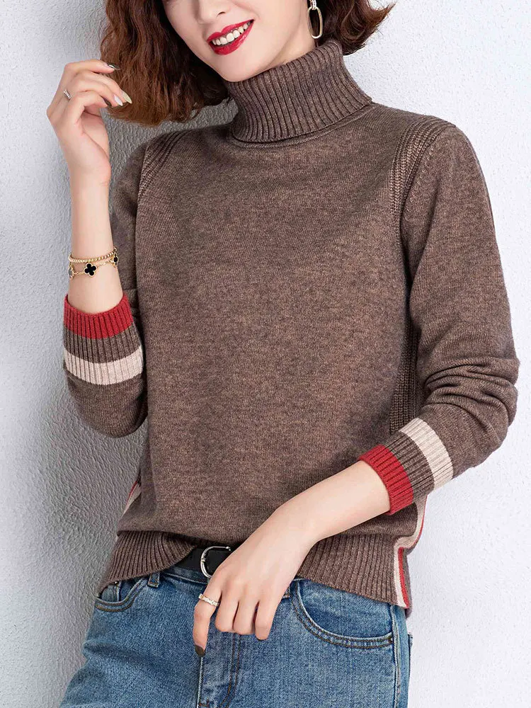 

High Quality Cashmere Sweater Women Thickened 2020 Solid Color Base Sweater Women Autumn and Winter Warm Women Clothes