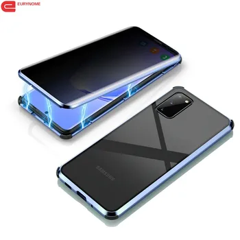 

Privacy Case for Samsung Galaxy S20 Ultra Magnetic Double Sided Anti-Peeping Tempered Glass Metal Bumper For Samsung S20 Plus