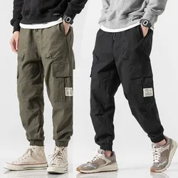 Spring Autumn Cotton Sports Trousers Men Tactical Boys Jogging Cargo Pants Male Joggers Casual Multi-pocket Men's Clothing 2023