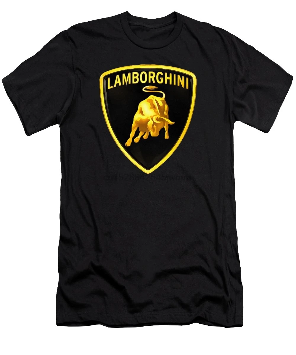 Мужская Футболка Lamborghini с логотипом акварельные мужские футболки принтом