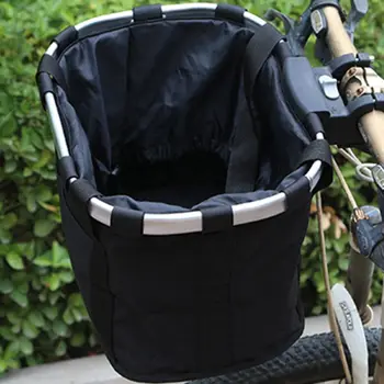

Bicycle Basket Folding Removable Front Bike Handlebar Basket Easy Install Detachable Mountain Cycling Bag for Picnic Shopping