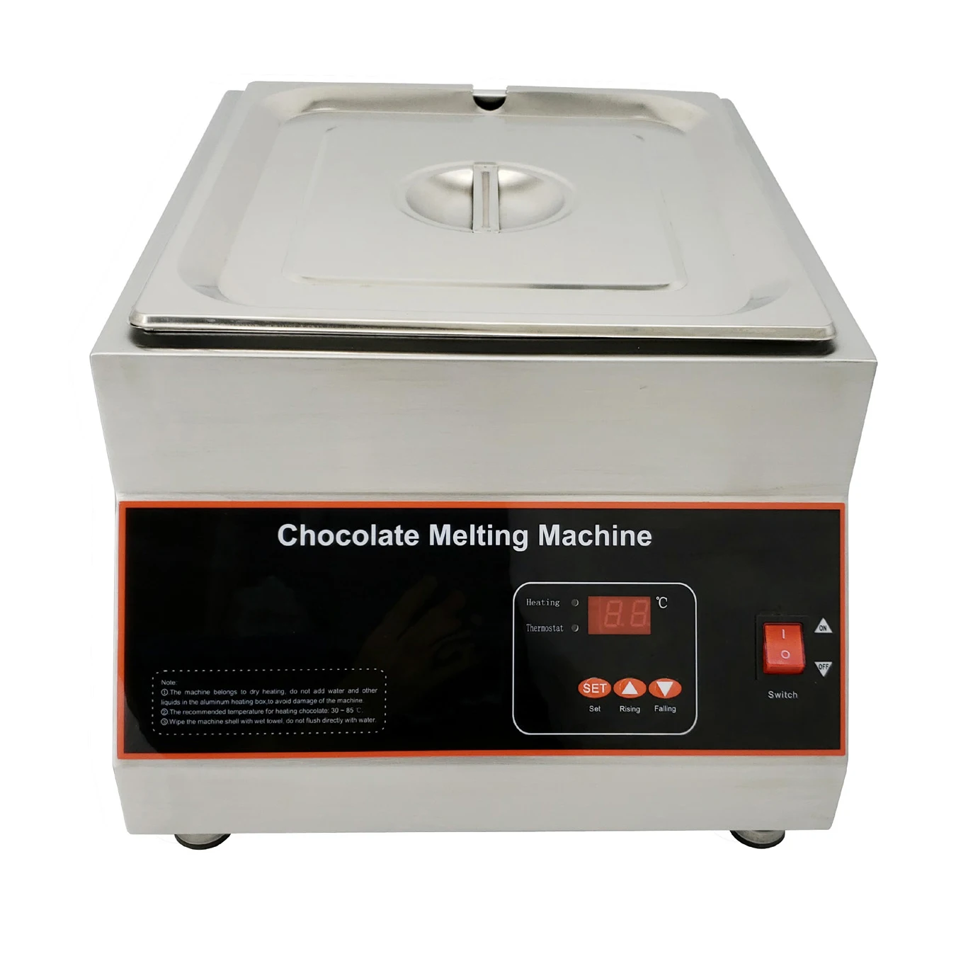Single tank hot chocolate dipping melting machine electric warmer chocolate melter air heating melting machine
