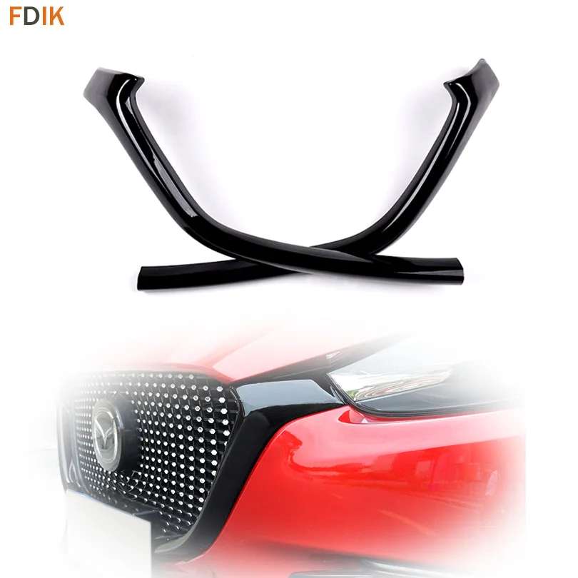 Гоночный глянцевый черный передний центральный бампер решетка боковая