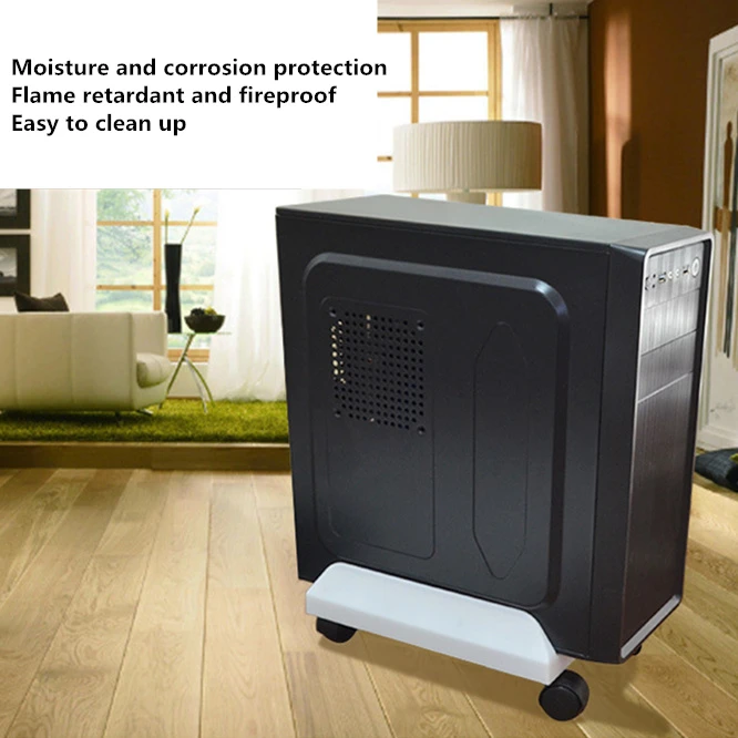 Adjustable Width Removable Stable CPU Stand Base Rack Desktop Brake with Wheels Computer Cases Host Bracket Waterproof CPU Stand