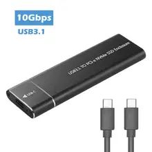 10gbps m-chave pci-e usb 3.1 caixa móvel hd gabinete super velocidade para windows type-c m.2 nvme ssd adaptador externo caso