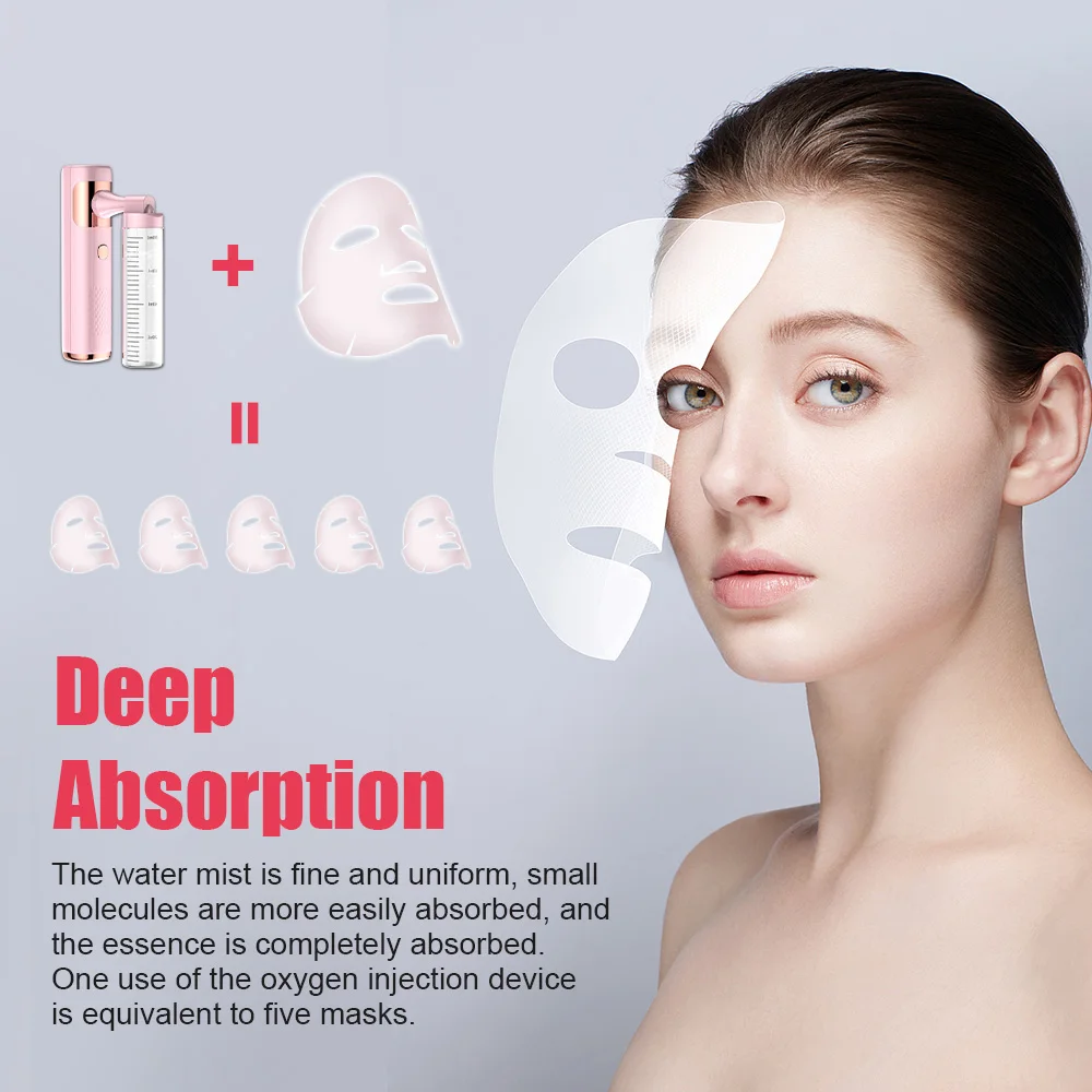 Vaporizzatore portatile a pressione Nano Spray per il viso, detergente per il viso, strumento per iniezione di ossigeno per il viso, aerografo, strumenti per la cura della pelle_voghion.com