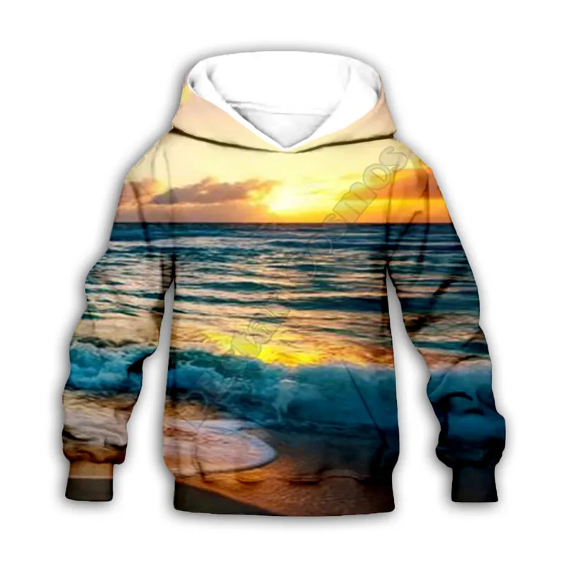 

Waves 3d printed Hoodies family suit tshirt zipper Pullover Kids Suit Sweatshirt Tracksuit/Pants 04