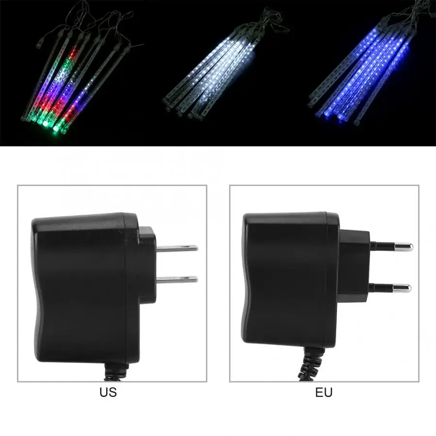 8Pcs/Set 30cm Meteor Rain Tube Lights 96 LED Bright Falling String Lamps Decor Waterproof Dustproof Corrosion Resistant | Лампы и